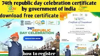 74th republic day celebration certificate by government of india ll republic day certificate