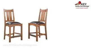 Intercon Oak Park Wide Slat Counter Stool (OP-BS-950C-MIS-K24) | KEY Home