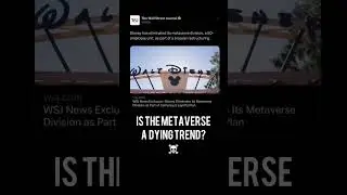 Disney Makes SHOCKING Move - Shutting Down Metaverse Division! #disney #metaverse