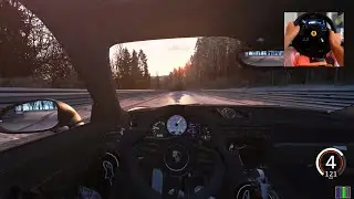 Assetto Corsa - Sliding a GT2 RS on WINTER Nordschleife!  | Steering Wheel gameplay