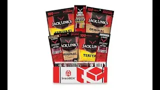 JACK LINK'S BEEF JERKY CARE PACKAGE (8 COUNT) BY SNACK BOX - UNBOXING WHATS INSIDE