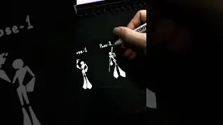 Simple pose drawing technique ✨ #howtodraw #art #shorts #stickman #fyp