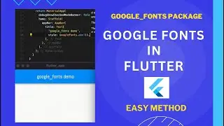 How to Use Custom Font Google Fonts in Flutter App 2023 | Flutter Widgets Tutorial [Hindi] [Urdu]