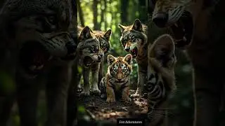Cute fox saves poor tiger cub. #cuteanimals #foxadventure #animalrescue