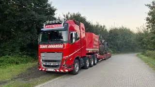 Night driving in Amsterdam. Volvo FH 16 750ps. Pure sound. View on the road.