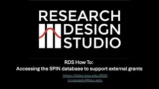 RDS How To: Accessing SPIN Database for External Funding