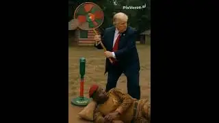 Trump Runs Away with Giant Fan 😂 | Ibrahim Chases | Epic 4K Drone Short