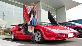 【爆音に驚愕💦】カウンタックにテスタロッサ⁉️スーパーカー好きが集まる集会所に行ってみたら… スーパーカーカフェ