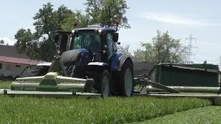 Gras Mähen 2021 | 1.Schnitt | Valtra T234 | Krone B1000 | Ersteinsatz