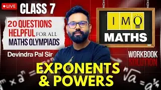 Class 7th IMO Chapter- Exponents & Powers workbook solution #IMO #olympiad #maths #sof #class7 #cbse