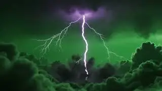 Free Lightning + Thunder Green Screen Background Video for Editing