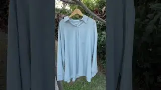 MALDI #linen #oversize #shirt in light blue. Shop online via link in bio #linenshirt #oversizeshirt