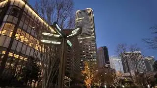 Azabudai Hills - Tokyo Tower - Roppongi-Itchome | Tokyo Night Walk | 4K | Real Ambient Sound 