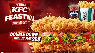 The Great KFC Feastival | Double Down Burger Meal | Malayalam 10s