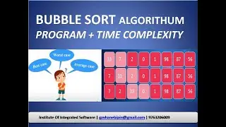 Bubble Sort Program And Time Complexity In Hindi