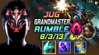 GrandMaster Rumble JUG vs Nidalee - 천상계 정글 럼블 템트리 룬 밤수 수확 - LOL KR 11.9