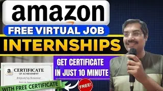 🔴Amazon Online Internship 2026 | No Fees | Instant Certificate | Apply Now