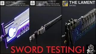 Destiny 2: Adaptive Frame VS Vortex Frame Sword Damage Test! (w/Full Necrotic/Witherhoard DPS setup)