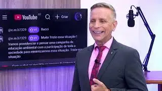 Secret&aacute;rio Bucci assistindo o programa Regi&atilde;o Piracicaba Agora
