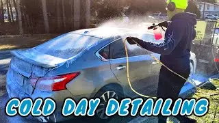 Cold day detailing this Nissan Altima | Winning Edge Carwash