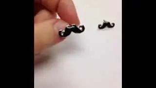 Moustache Earrings ISWDYS