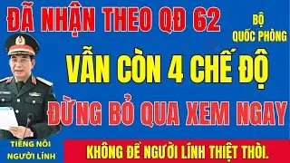 Cựu Chiến Binh Lưu Ý: Đã Hưởng Quyết Định 62. Vẫn Có Thể Xem Xét Thêm 4 Chế Độ Này.#tintuc