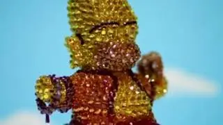 Homer Buddha Made with Crystals from Swarovski Part of the IamRetro Collection
