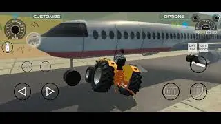 Airplane vs Hindustan 60 tractor crashing in airport area simulator 3d game 
