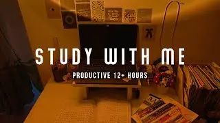 12+ HOURS STUDY WITH ME🤍📚| Productive Day🌷☘️