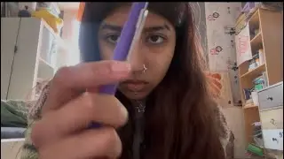 🫟 ASMR camera touching with pens 