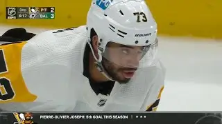 Pierre-Olivier Joseph nets his 5th goal of the season! (Penguins @ Stars) 3/23/23