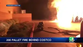 Over 200 pallets behind Sacramento Costco catch fire