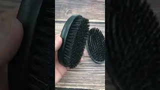 Black Medium Boar Bristle Wave Brush | Hairbrush | Beard Brush #boarbristle #hairbrush #haircare