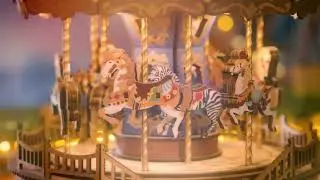 Robotime Rolife Classic Carousel Music Boxes Easy Assemble 3D