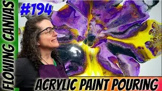 (194) Acrylic Pour Fluid Art ~ Techniques Combined Puddle Swipe Airbrush Balloon Oh My!
