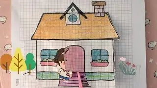 ✨DIY PAPER🎀 cute paper doll house 귀여운 종이 인형 집 #cutipie.artroom 