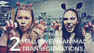 HALLOWEEN TRANSFORMATIONS: Cat & Giraffe Makeup