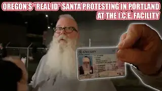 Official DMV Santa Claus Attends Portland ICE Protest