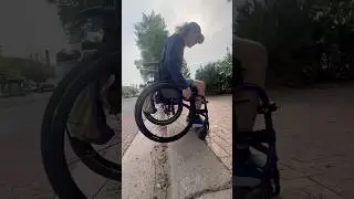 How to jump up a curb in your manual wheelchair!!!