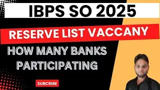 IBPS So ❤️&zwj;🔥 2025 ✅ First Reserve 🥳 List 😱 participating ✨ bank Vaccancy ⭐ #ibpsso2025 #reservelist 