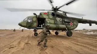 Russian marines land at Obuz-Lesnovsky training ground as part of Union Courage 2022 joint exercise