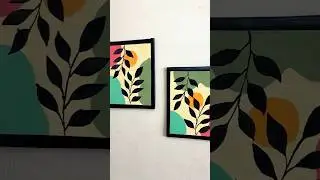 Easy wall decor ideas 😊 #shorts #ytshorts #easyart #diy #walldecor