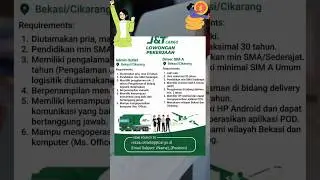 Lowongan kerja terbaru JnT Cargo #shorts #lowongankerjasma #lowongankerjasmk