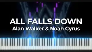 Alan Walker - All Falls Down Piano Cover [SHEET+MIDI]