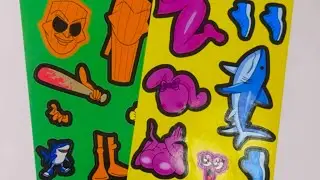 Pinki Sprunki and Tung Tung Sahur. Sticker Book. #sticker, #craft, #sprunki 