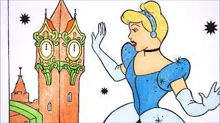Disney Princess CINDERELLA coloring  pages for kids|COLORING FOR KIDS