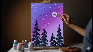 How To Paint a Night Sky With Acrylic Paint