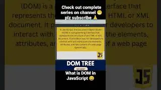 What is DOM JavaScript #javascript #youtubeshorts #reels #viral #javascripttutorial #youtubereels