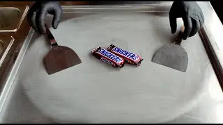 king ice cream rolls- SNICKERS- ايسكريم رول على الصاج سنيكرز