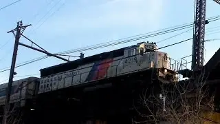 3/29/18 Railfanning Pennsaukin NJ :  NJT Geeps, the NJT River Line,  and Freight All in One Place!